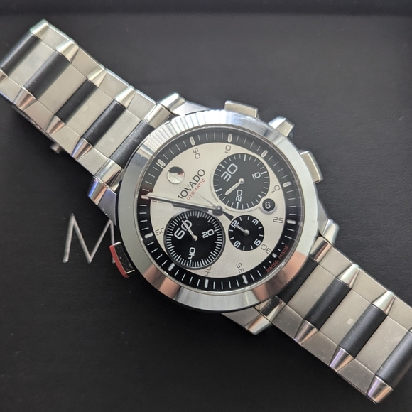 Movado Watch Mens CHRONOGRAPH RED LABEL-VIZIO FUSION... RARE - Picture 3 of 16